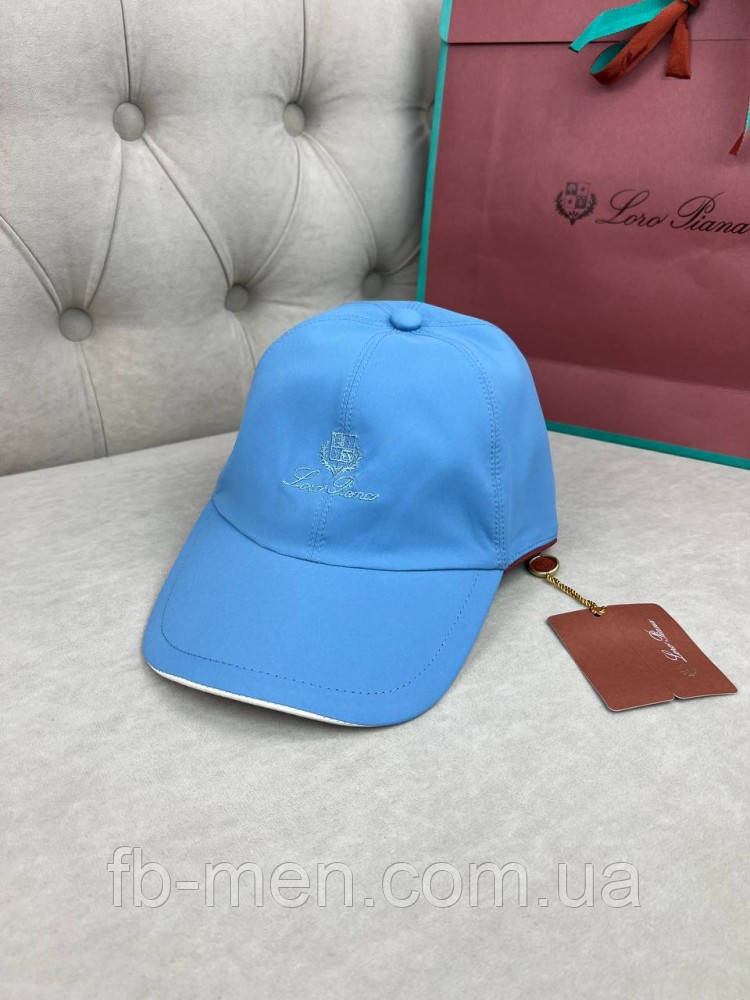 Кепка блакитна Loro Piana чоловіча бейсболка якість преміум