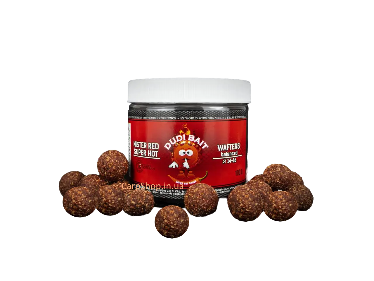 Бойли Mister Dudi Red Super Hot Wafters 14+16mm, фото 1