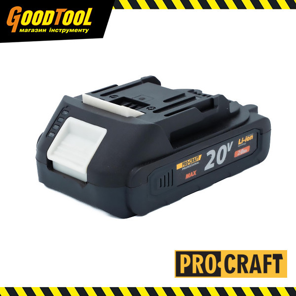 Акумуляторна батарея Li-Ion 20В 2Aг Procraft Battery 20/2