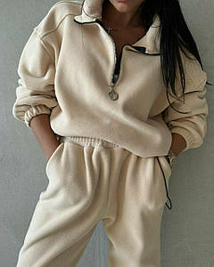 Жіночий теплий флісовий костюм норма та батал новинка 2024