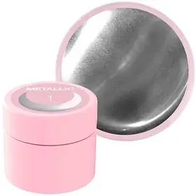 Гель фарба LUNAMoon Metallic Gel №1 (металева, срібло) для покриття та дизайну нігтів, 5 мл.