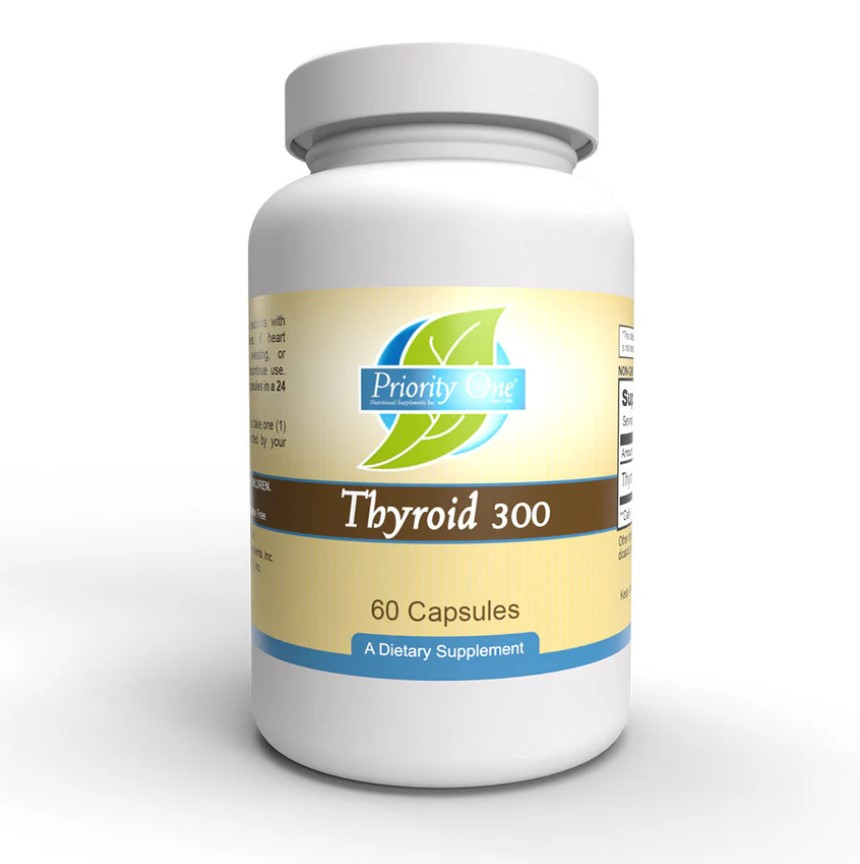 Priority One Thyroid / Щитовидна залоза 300 мг 60 капсул