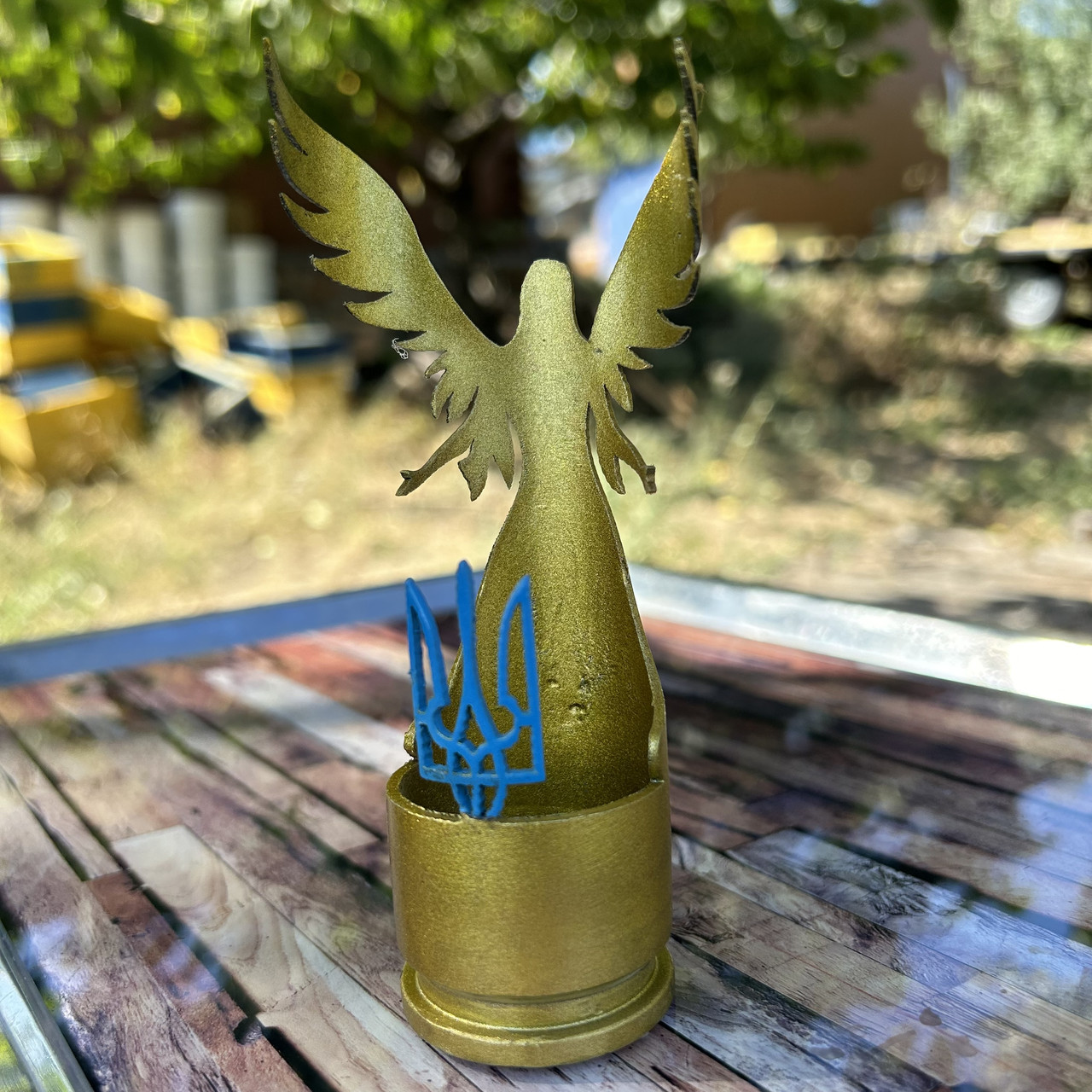 Благодійний лот Сувенір Маленький Янгол стальний крашений діаметр 30 мм