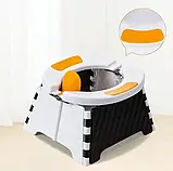 Портативний складаний автомобільний туалетний стілець, дитячий дорожній горщик 23×22×15 см iC227, фото 2