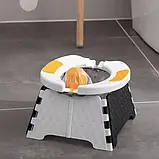Портативний складаний автомобільний туалетний стілець, дитячий дорожній горщик 23×22×15 см iC227, фото 3