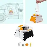 Портативний складаний автомобільний туалетний стілець, дитячий дорожній горщик 23×22×15 см iC227, фото 5