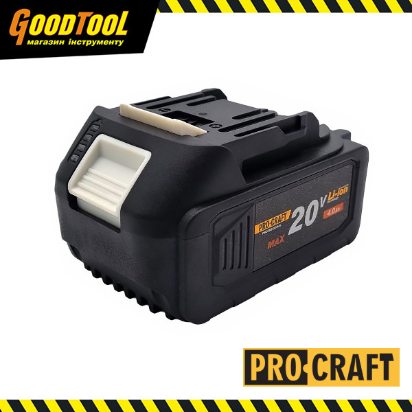 Акумуляторна батарея Li-Ion 20В 4Aг Procraft Battery 20/4