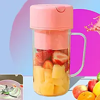 Портативний блендер-склянка з трубочкою Blender Juicer Glass/Блендер для коктейлів/Бездротовий блендер iC227