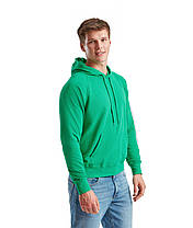 Яскраво-Зелений худі чоловічий вільний Lightweight hooded sweat Fruit of the loom, фото 5