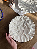 Тарілка плоска Скеля 27 см Капучино