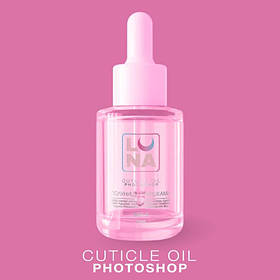 Суха олія для нігтів та кутикули LUNAMoon Cuticle Oil Photoshop (з ароматом полуниці та вершків), 30 мл.