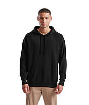 Чорний худі чоловічий вільний Lightweight hooded sweat Fruit of the loom, фото 4