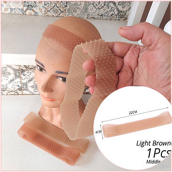 Силіконова пов'язка під перуку 1шт. Light Brown- M