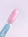 Гель LUNAMoon Premium Gel №3 (ніжно-рожевий) для зміцнення, вирівнювання та нарощування нігтів, 30 мл., фото 3