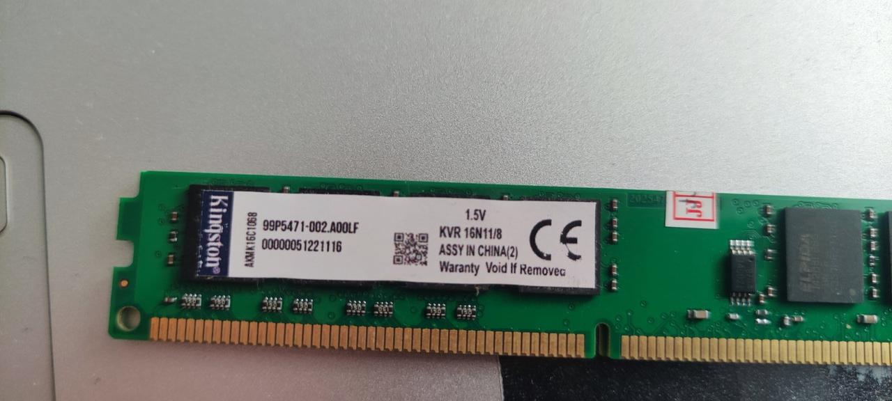 Модуль оперативної пам'яті DDR3 8ГБ 1600MHz OEM (KVR16N11/8) для Intel та AMD low profile