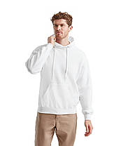 Біла толстовка чоловіча базова Classic hooded sweat Fruit of the loom, фото 2