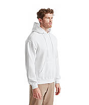 Біла толстовка чоловіча базова Classic hooded sweat Fruit of the loom, фото 3