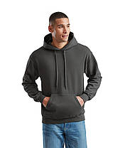 Графітова толстовка чоловіча базова Classic hooded sweat Fruit of the loom, фото 2