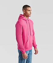 Малинова толстовка чоловіча базова Classic hooded sweat Fruit of the loom, фото 3
