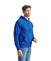 Яскраво-Синій худі чоловічий вільний Lightweight hooded sweat Fruit of the loom, фото 5
