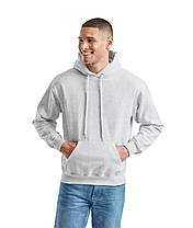 Сіро-Лілова толстовка чоловіча базова Classic hooded sweat Fruit of the loom, фото 2