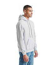 Сіро-Лілова толстовка чоловіча базова Classic hooded sweat Fruit of the loom, фото 3