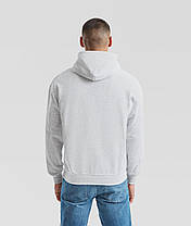 Сіро-Лілова толстовка чоловіча базова Classic hooded sweat Fruit of the loom, фото 4