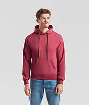 Червона Меланжева толстовка чоловіча базова Classic hooded sweat Fruit of the loom, фото 2