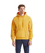 Сонячно Жовта толстовка чоловіча базова Classic hooded sweat Fruit of the loom, фото 2
