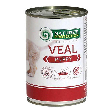 Nature's Protection Adult small breed Veal & Duck Вологий корм для дорослих собак малих порід, телятина 400г, фото 1