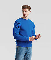 Яскраво-Синій реглан чоловічий зимовий Classic raglan sweat Fruit of the loom, фото 6