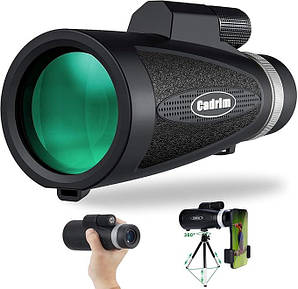 Монокулярний телескоп Cadrim 12 x 50. Водонепроникний, ударостійкий монокулярний бінокль із тримачем для телефону