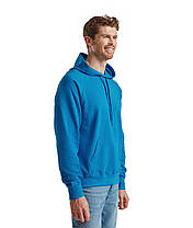 Ультрамарин худі чоловічий вільний Lightweight hooded sweat Fruit of the loom, фото 6