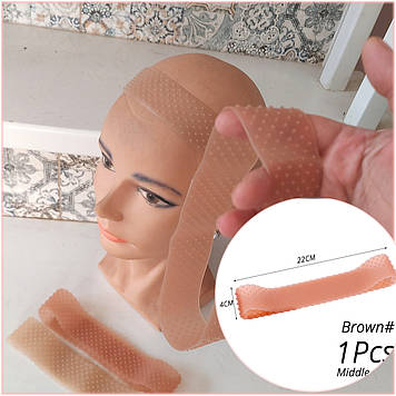 Силіконова пов'язка під перуку 1шт. Brown- M