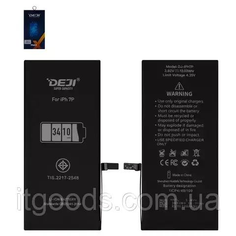 Оригінальний акумулятор Deji 3410mAh для iPhone 7 Plus A1661 / A1784 / A1785 original IC