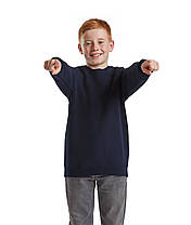 Глибокий Темно-Синій реглан дитячий зимовий Classic raglan sweat kids Fruit of the loom, фото 4