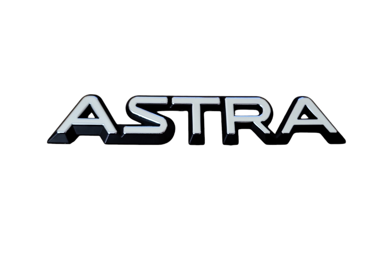 Напис на кришку багажника Opel Astra 153х28мм хром з чорним