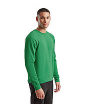 Зелений Меланж реглан чоловічий зимовий Classic raglan sweat Fruit of the loom, фото 4