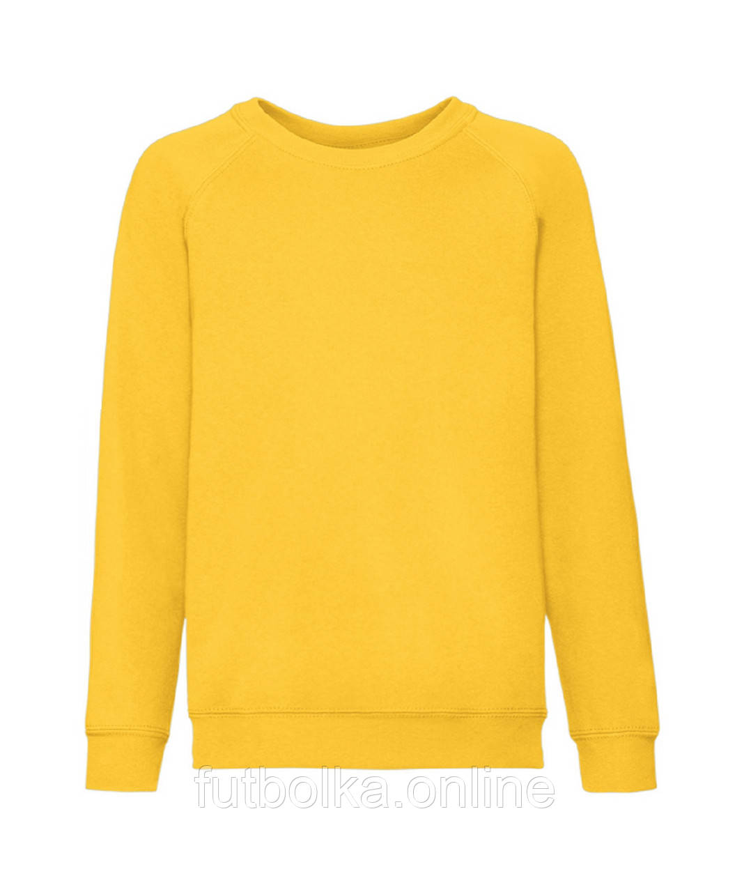 Сонячно Жовтий реглан дитячий зимовий Classic raglan sweat kids Fruit of the loom