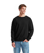 Чорний светр чоловічий легкий Lightweight set-in sweat Fruit of the loom, фото 4