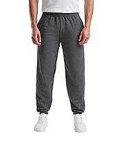 Темно-Сірі Меланж спортивні штани чоловічі з резинкою Classic elasticated cuff jog pants Fruit of the loom, фото 4