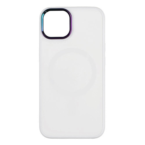 Чохол AG-Glass Chrome Camera with Magsafe для Apple iPhone 14 Pro Max (White)