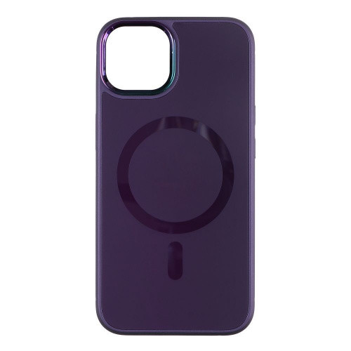 Чохол AG-Glass Chrome Camera with Magsafe для Apple iPhone 12/12 Pro (Purple)