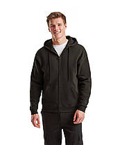 Мокрий Асфальт худі чоловічий теплий Premium hooded sweat jacket Fruit of the loom, фото 4