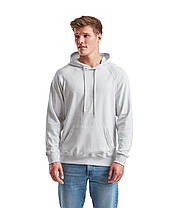 Сіро-Ліловий худі чоловічий вільний Lightweight hooded sweat Fruit of the loom, фото 4
