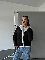 Жіноча зимова куртка пілот з хутром