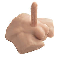 Напівторс із фалоїмітатором на присоску SilexD Apollo S Male Torso, суперреалістичний, термореактивний