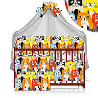 Постільний комплект 7 предметів "Крупні кошенята" 208660