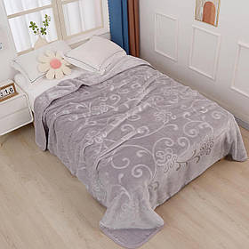 Плед акриловий Colorful Home світло сірий з візерунком 210х230см