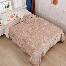 Плед акриловий Colorful Home бежевий з візерунком 210х230см